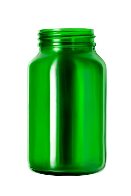 Green jar isolated