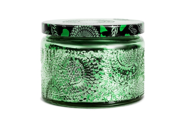 Green jar isolated