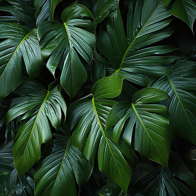 Photo green jungle lush foliage and rainforest growth in nature