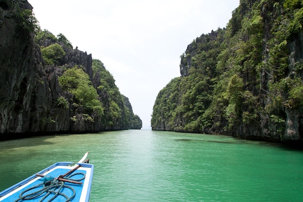 Green lagoon, Coron island, Philippines. Tropical paradise of Philippines islands, Palawan, Philippi