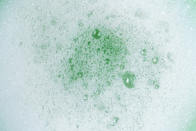 Green lather background, top view.