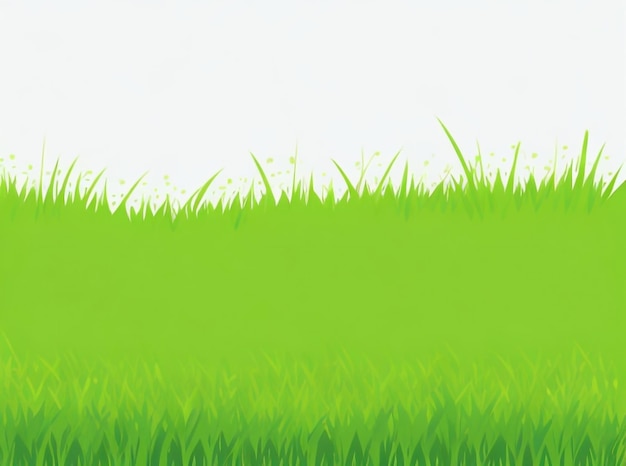Foto un prato verde con erba fresca all'aperto lo splendore della natura