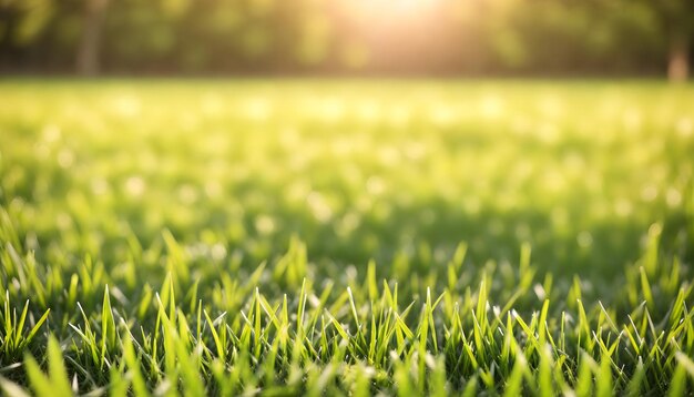 Green lawn with fresh grass outdoors nature spring grass background texture