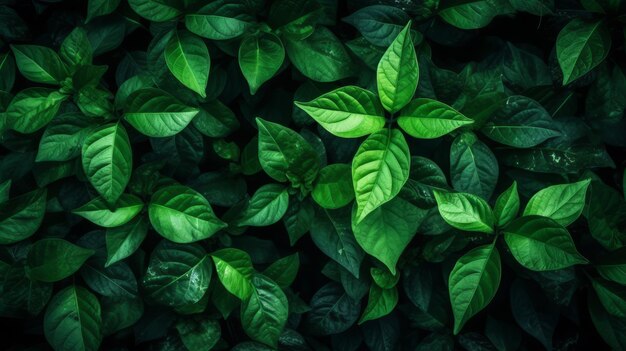 Green leaf background AI generated