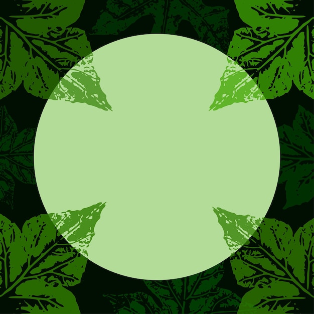 Green leaf background texture pattern frame