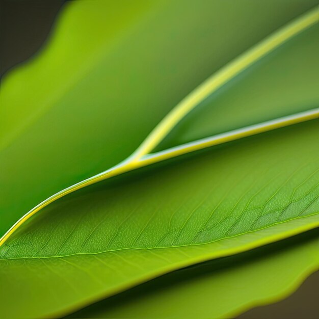 Green leaf closeup