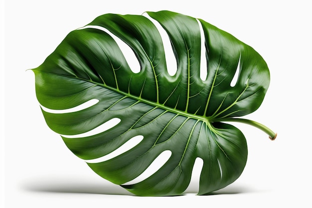 A green leaf from a monstera plant