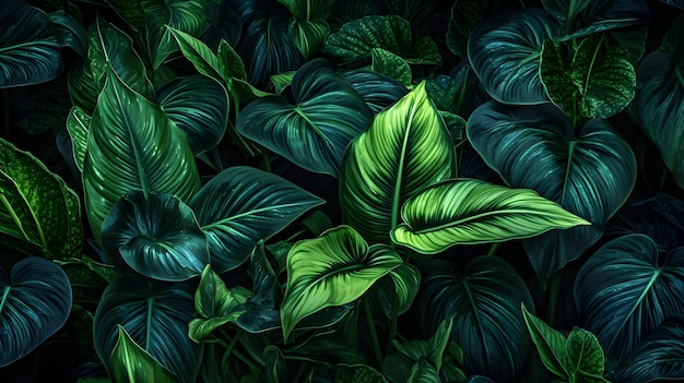 Green leaf leaves background in the style of botanical abundance UHD images and wallpaper