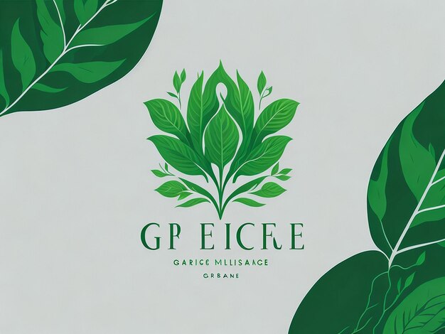 green leaf logo botanical green leaf design logo vector