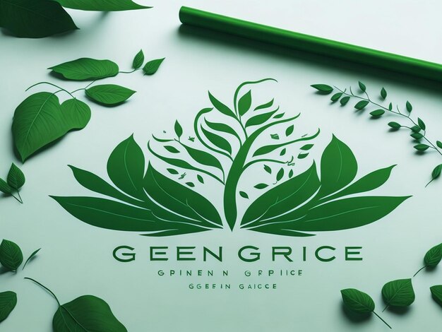 green leaf logo botanical green leaf design logo vector