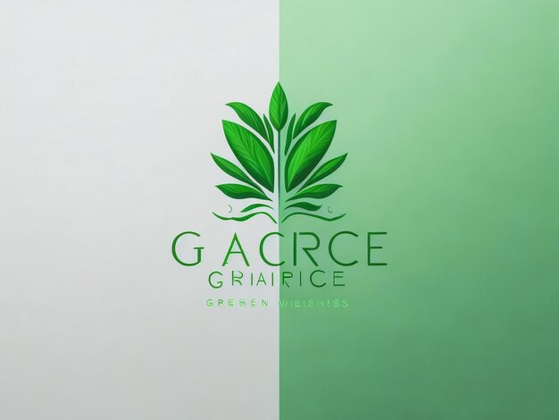 Foto logo foglia verde botanico foglia verde design logo vettoriale