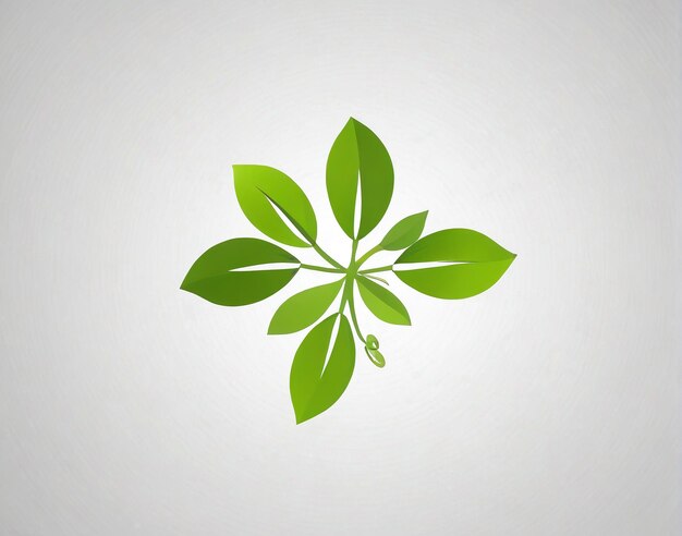 Photo a green leaf logo