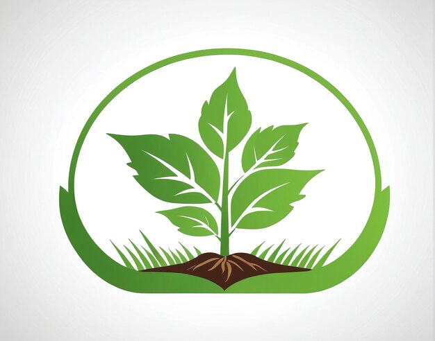 Photo a green leaf logo