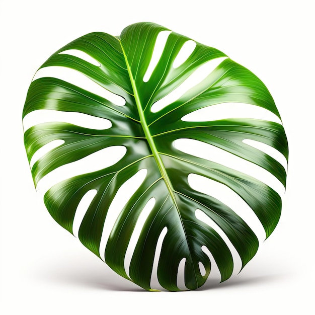 Green leaf of monstera or splitleaf philodendron Monstera deliciosa the tropical foliage plant is