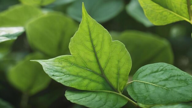 Green leaf in nature