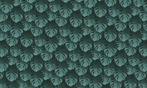 A green leaf pattern with the word monstera on it