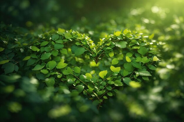 Green leaf in the shape of a heart isolated on green nature background