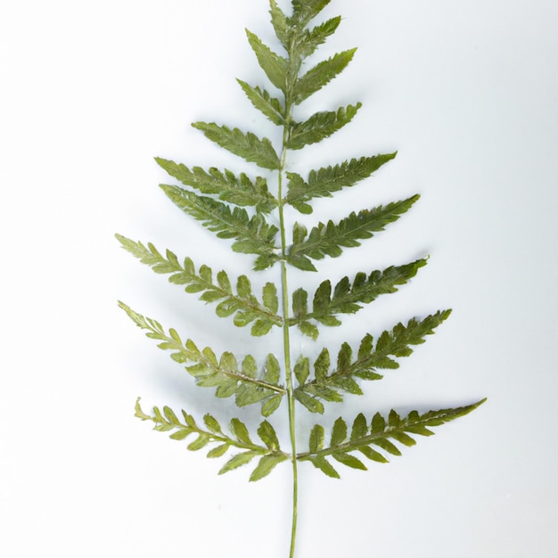 A green leaf that has the word fern on it