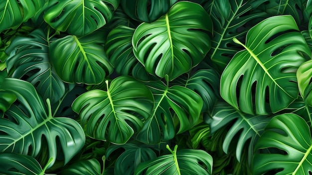 A green leaf wallpaper that says tropical.