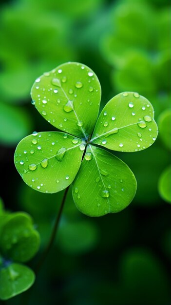 Photo green leaf with blur background