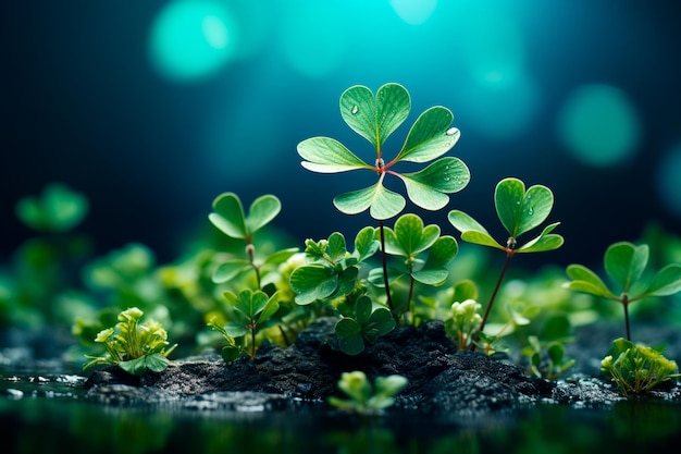 green leaf with drop