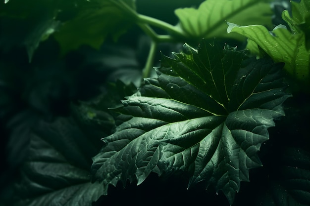 A green leaf with the word " green " on it