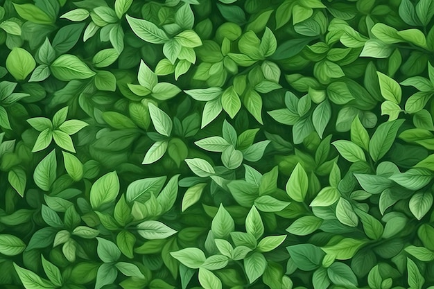 A green leafy background with a pattern of leaves.