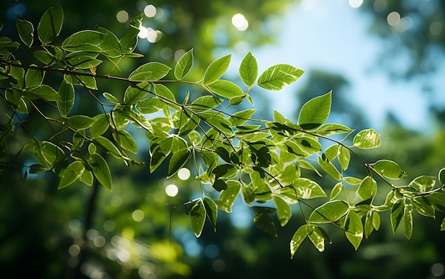 Green leave big tree background