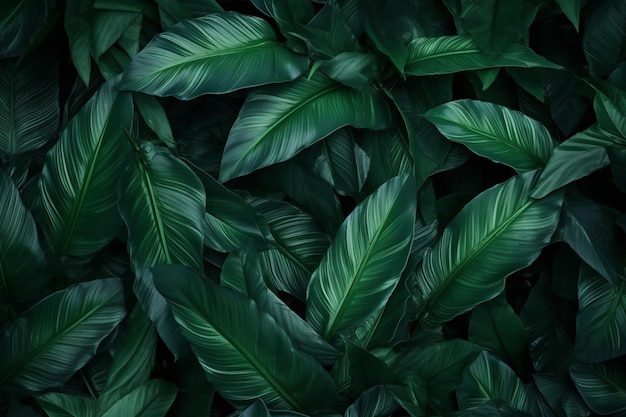 Green leaves abstract background