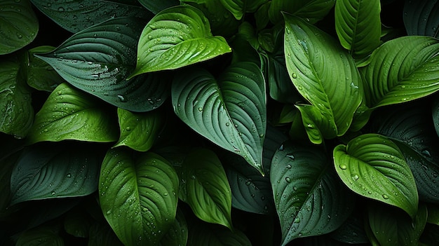 Green Leaves Background Ai Generative