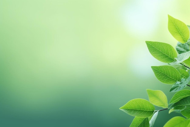 green leaves on a green background