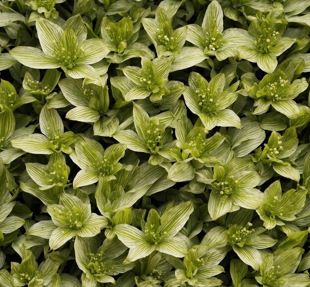 Photo green leaves of hosta hosta odorata as background