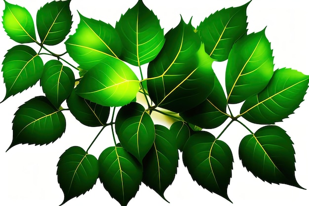 Зеленые листья яванского дерева или виноградного плюща Cissus spp