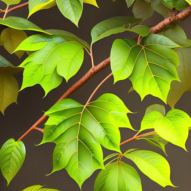 Green leaves javanese treebine or grape ivy jungle vine hanging ivy plant bush