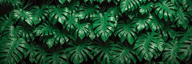 Green leaves pattern background Close up nature view of green leaf Closeup green leaves background Overlay fresh leaf pattern Natural foliage textured and background Generative AI