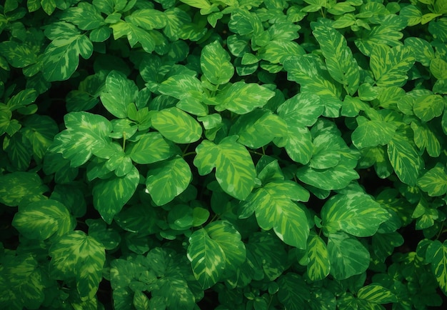緑の葉のパターンの背景 自然の緑豊かな葉の葉のテクスチャ背景