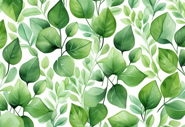 green leaves pattern