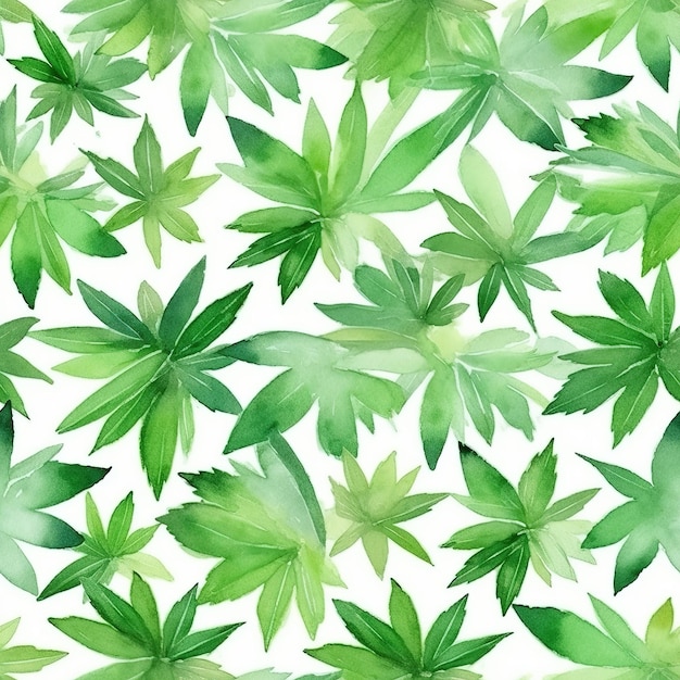 Green leaves pattern