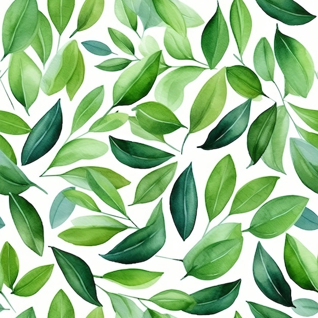 Зеленые листья шаблон