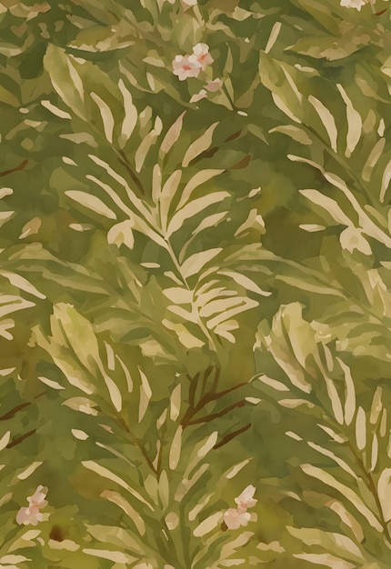 Green leaves pattern