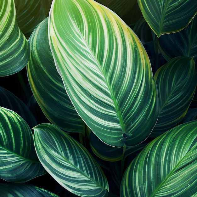 Green leaves patternleaf Dieffenbachia or Dumb Cane tree in gardenleaf exotic tropical