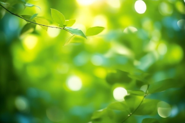 green leaves in the sunlight