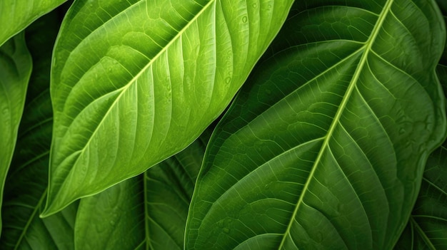 Зелёный фон с текстурой листьев