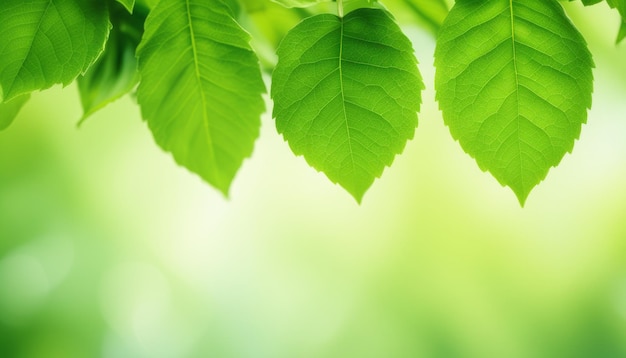 Photo green leaves on a tree