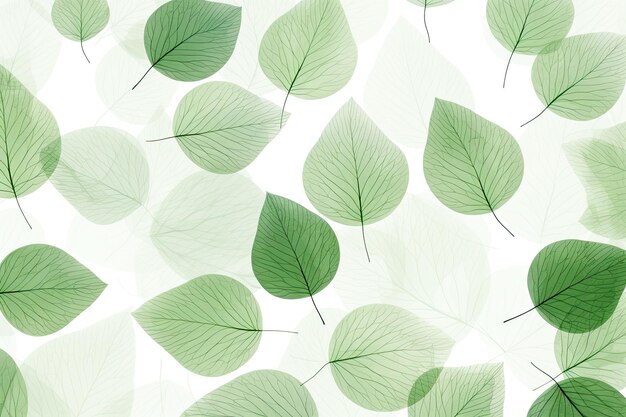 Photo green leaves on white background