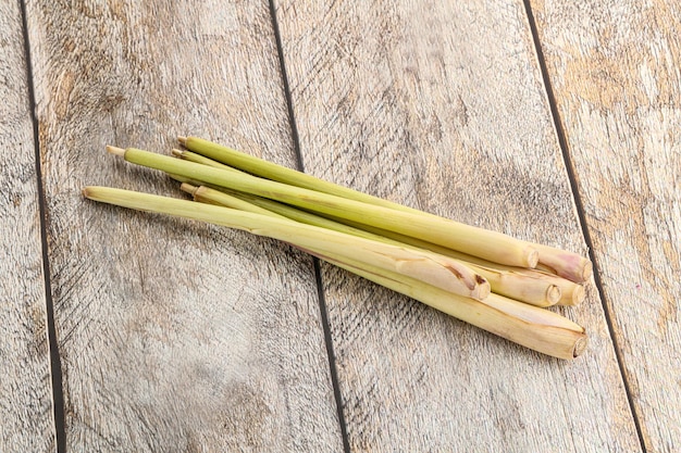 Photo green lemongrass stem aroma seasoning