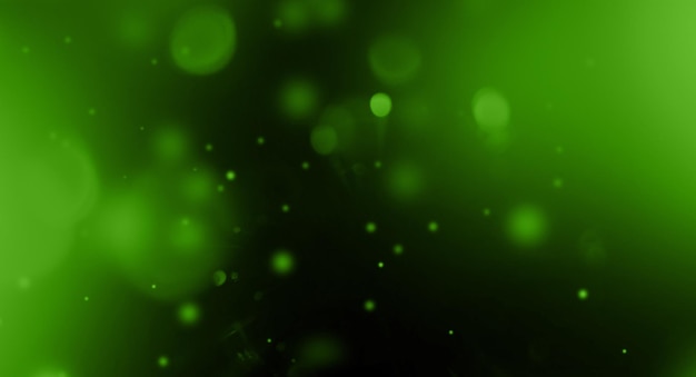 Green Lens flare particles Abstract background