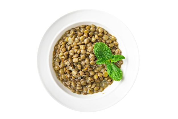 green lentils stewed bean sauce healthy meal food diet snack on the table  food background