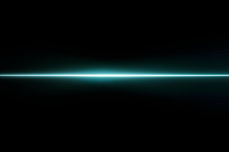 Photo a green light is lit up in a dark room