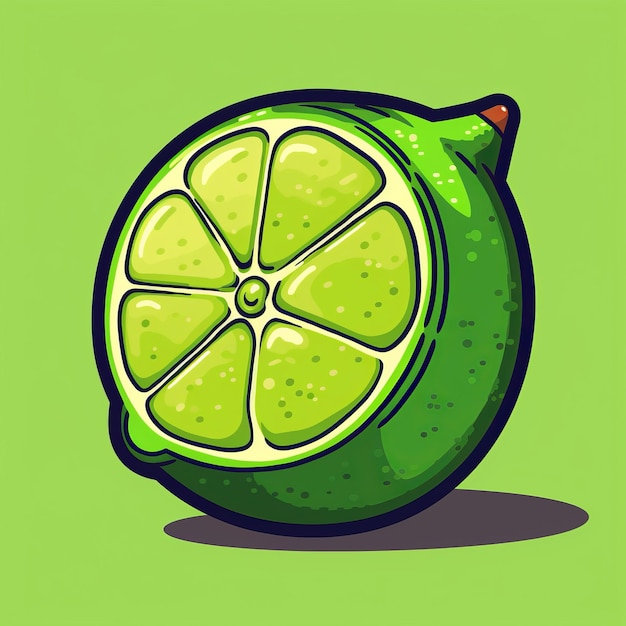 Green Lime Pixel Art 8bit Style Game Item